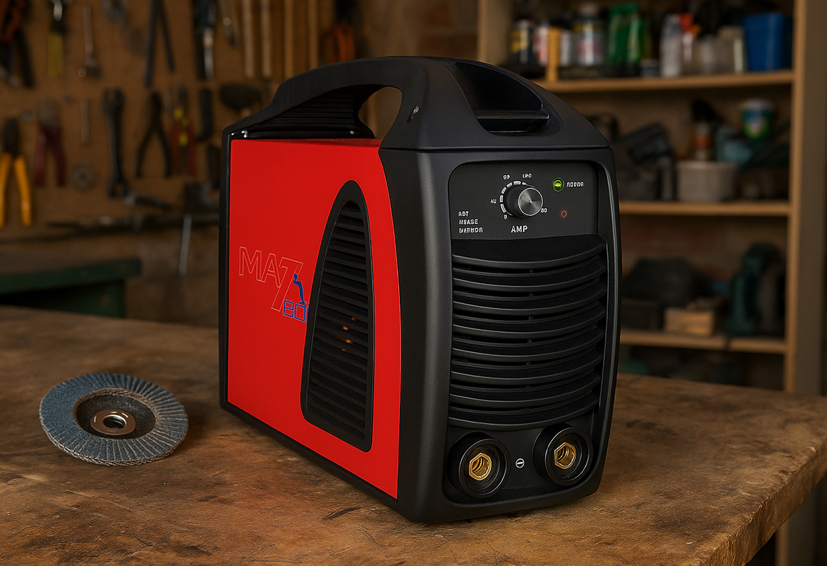 Απεικονίζεται το μηχάνημα ηλεκτροσυγκόλλησης σε εργαστήριο.